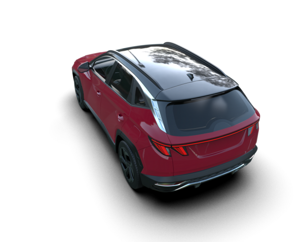 beyaz arkaplandaki modern SUv 3 boyutlu görüntüleme