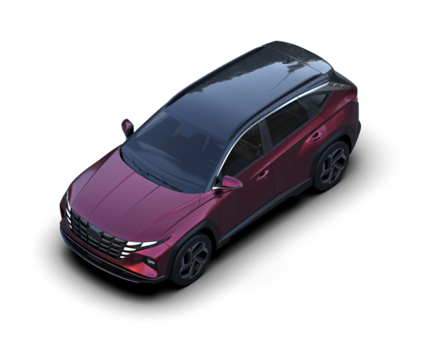 Stüdyo ortamında bir SUV 'nin 3 boyutlu görüntüsü.