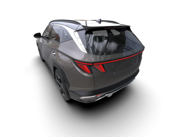 modern araba siyah arka planda izole edilmiş 3 boyutlu görüntüleme