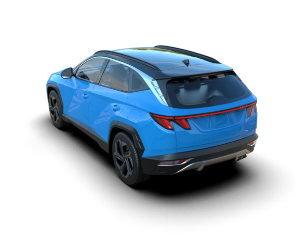 Gri arka planda modern kompakt şehir arabası. 3 Boyutlu Hazırlama