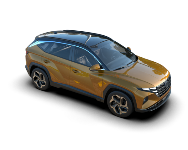 modern SUV aracı beyaz arkaplanda izole edildi