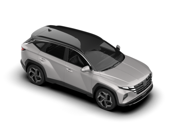 Beyaz arka planda gerçekçi bir araba. 3d oluşturma.