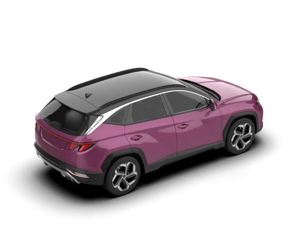 Modern araba. Pembe renk. İzole. vektör illüstrasyonu