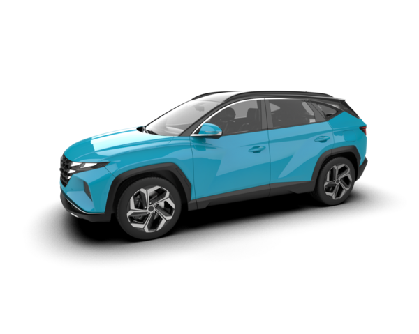 Mavi araba. vektör illüstrasyonu.