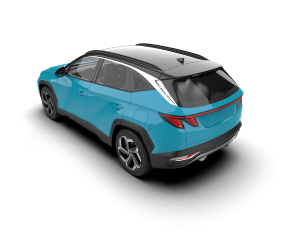 modern araba beyaz arkaplanda izole edildi