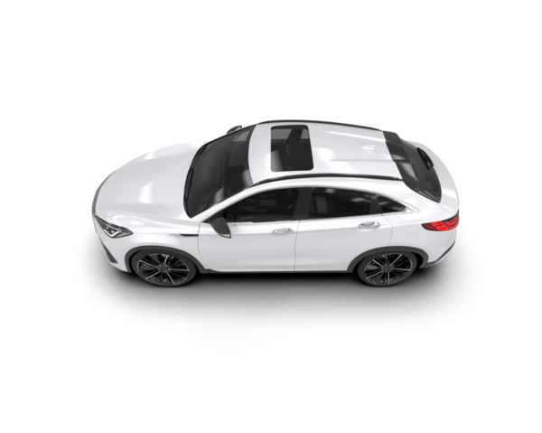 Siyah araba beyaz arkaplanda izole edildi