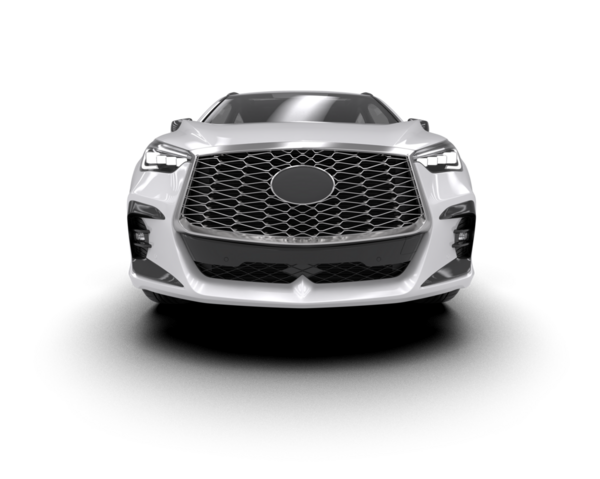 araba beyaz arkaplanda izole edildi