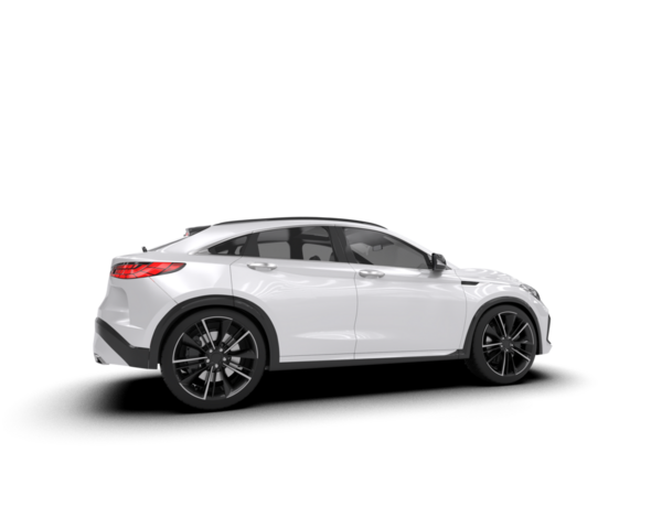 Lüks araba beyaz arka planda izole edilmiş