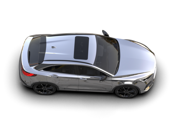 Araba siyah arka planda izole edilmiş. 3d oluşturma