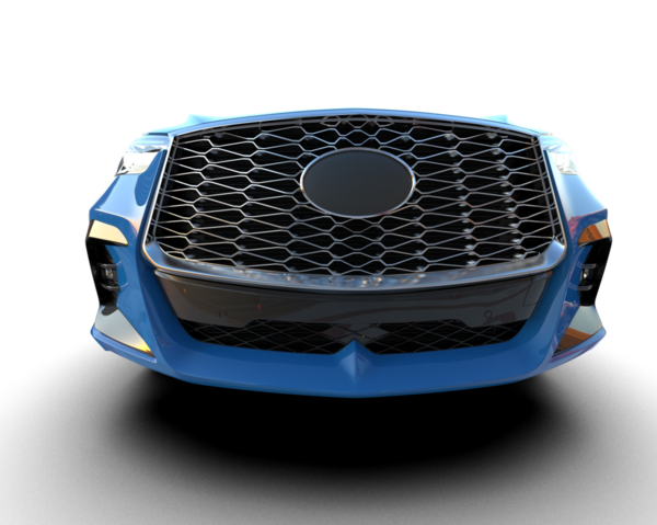 Beyaz arkaplandaki araba, 3 boyutlu görüntüleme