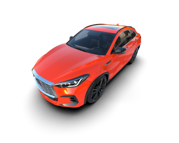 Modern araba. 3d oluşturma