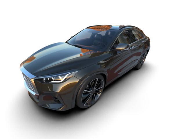 Siyah arkaplan üzerine modern SUv