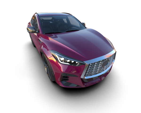 Arka planda modern bir araba. 3 Boyutlu Hazırlama