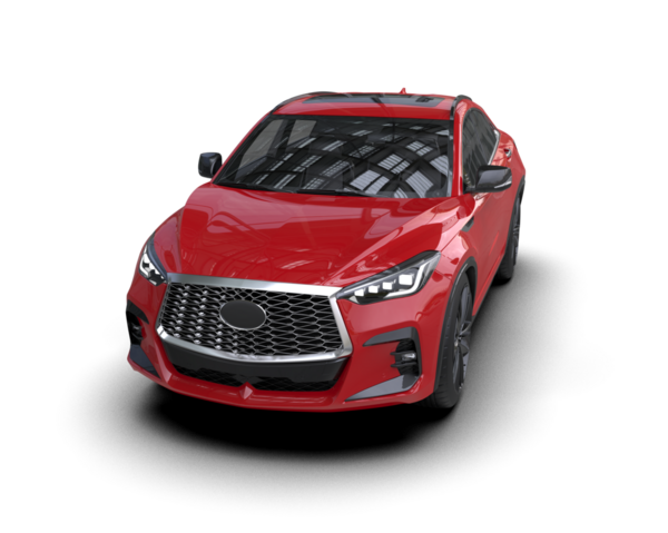 araba beyaz arkaplanda izole edildi