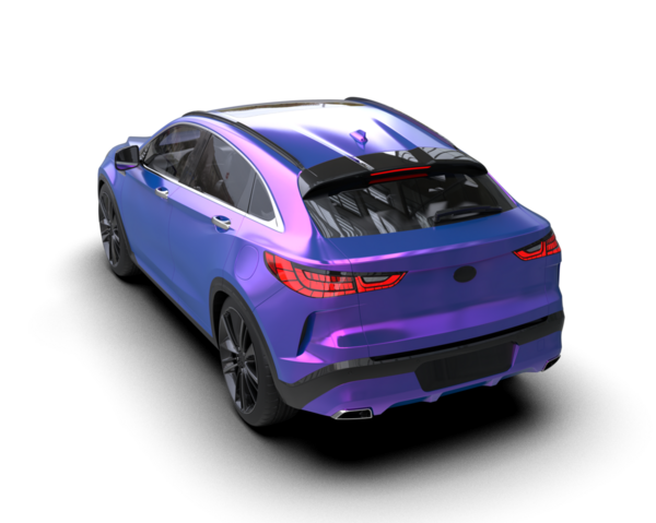 Stüdyo ortamında markasız bir SUV 'un 3 boyutlu çizimi