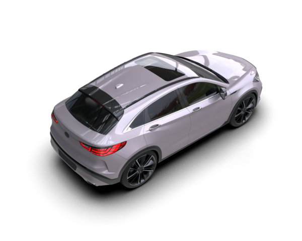 Siyah arka planda modern lüks bir araba. 3d illüstrasyon