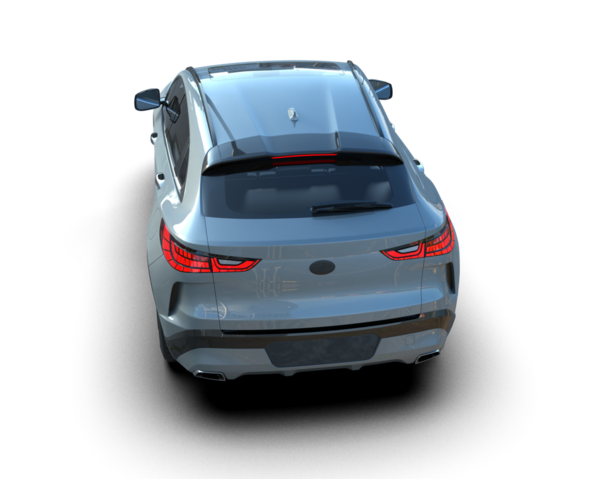 Modern araba arka planda izole edilmiş. 3D görüntüleme - illüstrasyon