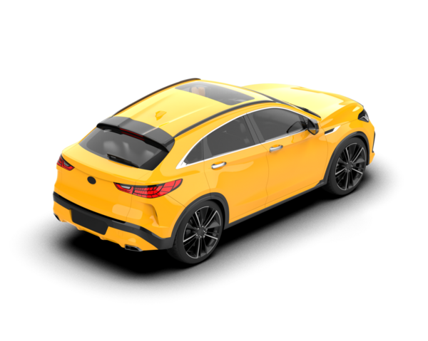 Beyaz arka planda modern lüks bir araba. 3 d