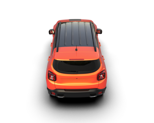 Siyah izole edilmiş turuncu spor araba.