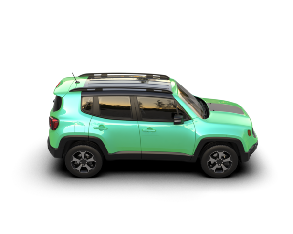 modern yeşil araba beyaz arka planda izole edilmiş