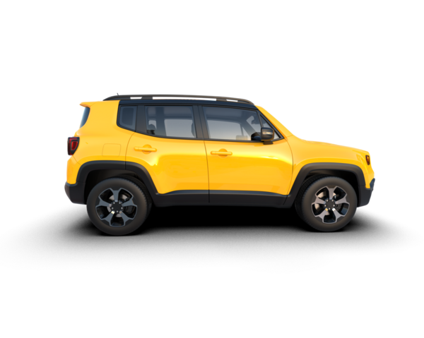 Beyaz arka planda modern bir araba. 3d oluşturma