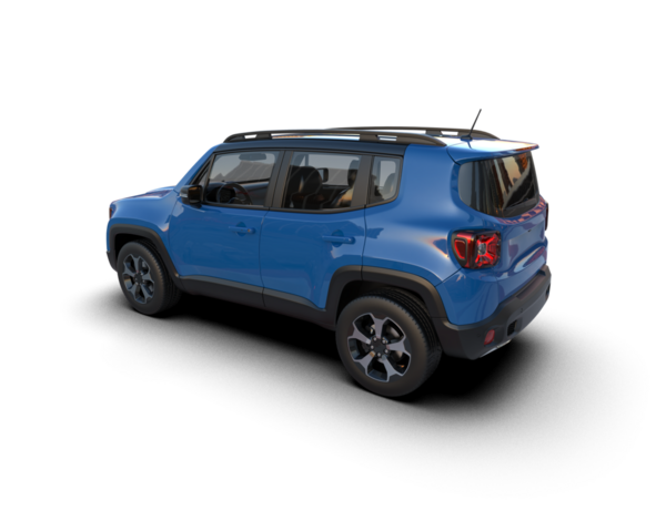 SUV aracı beyaz arka planda izole edildi. 3d illüstrasyon