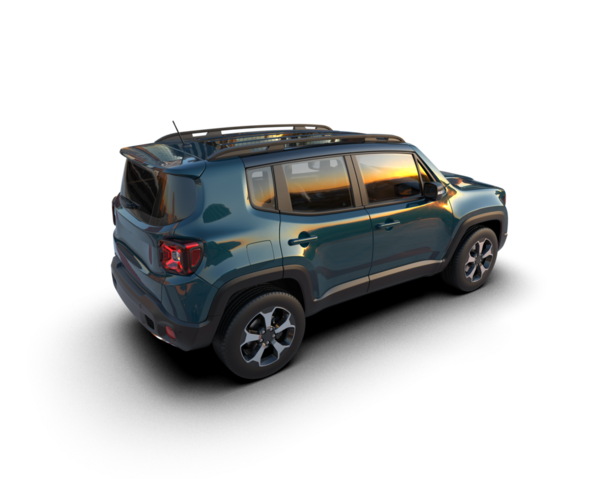 beyaz arkaplanda modern SUv