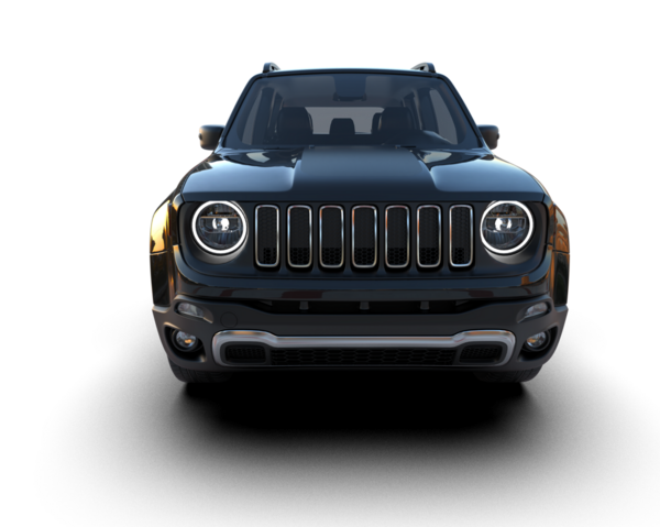 Siyah arka planda izole siyah lüks SUV araba 3 d illüstrasyon