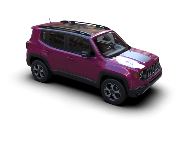 Siyah arka planda bir SUV 'un 3 boyutlu resmi