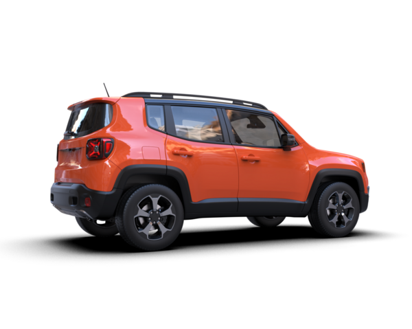 Stüdyo ortamında markasız bir SUV 'un 3 boyutlu çizimi