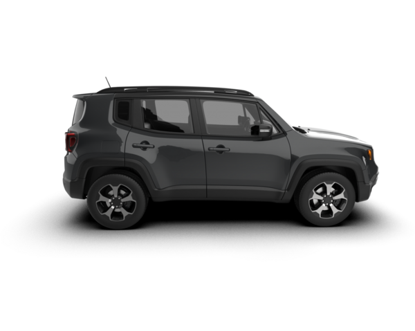 Modern siyah SUV arabası beyaz arka planda izole edilmiş. 3d oluşturma