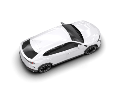 modern araba beyaz arka planda izole edildi. 3 boyutlu çizim - illüstrasyon