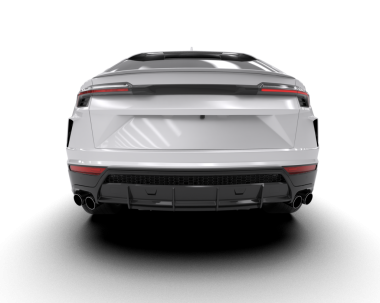 Siyah arka planda bir araba. 3d illüstrasyon - oluşturma.