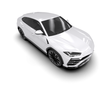 Beyaz arkaplandaki araba