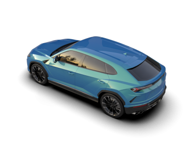 Stüdyo ortamında markasız bir SUV 'un 3 boyutlu çizimi