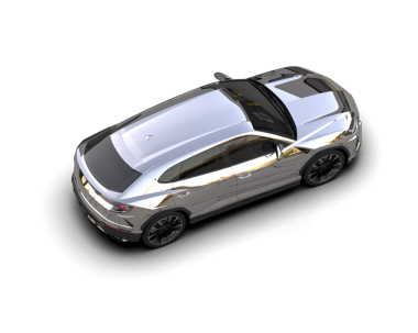 modern elektrikli araba beyaz arka planda izole edildi