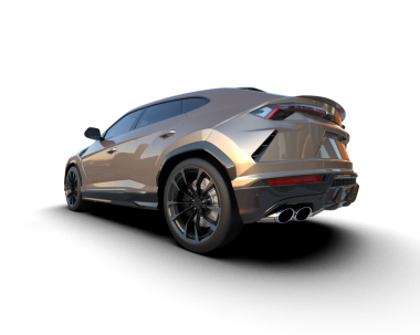 Stüdyo ortamında daha az genel bir konsept arabanın 3 boyutlu çizimi