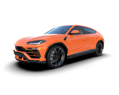 Modern turuncu spor jip beyaz arka planda izole edilmiş. 3d oluşturma.