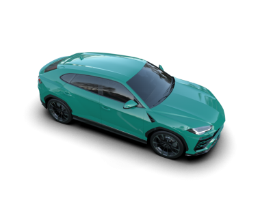 Stüdyo ortamında markasız bir SUV 'un 3 boyutlu çizimi