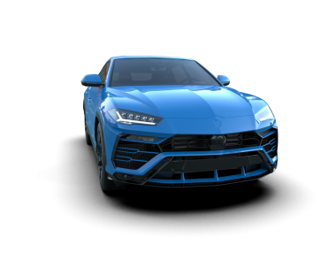 Modern araba arka planda izole edilmiş. 3D görüntüleme - illüstrasyon