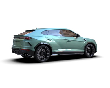 Stüdyo ortamında markasız bir SUV 'un 3 boyutlu çizimi