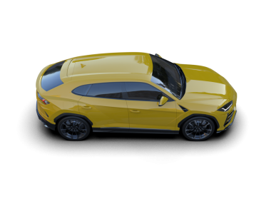 Siyah üzerine sarı araba. 3d oluşturma