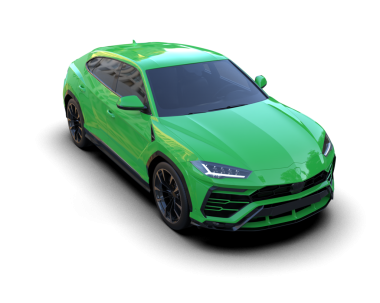 modern yeşil spor araba siyah izole edilmiş 3 boyutlu.