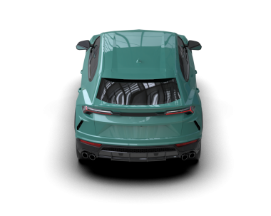 Modern yeşil araba beyaz arka planda izole edilmiş. 3d oluşturma