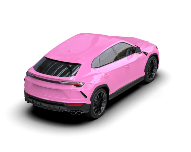 Beyaz arka planda izole edilmiş modern pembe spor araba. 3d oluşturma