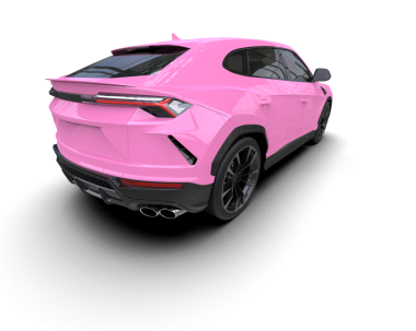 Modern araba arka planda izole edilmiş. 3D görüntüleme - illüstrasyon