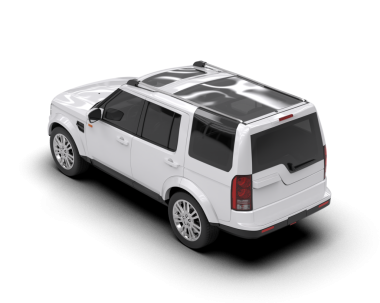 beyaz modern aile arabası - arka plan - 3 boyutlu görüntüleme