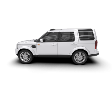 Beyaz arka planda modern beyaz SUV. 3d illüstrasyon.