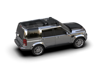 Modern SUV beyaz arka planda izole edildi. 3D görüntüleme - illüstrasyon.