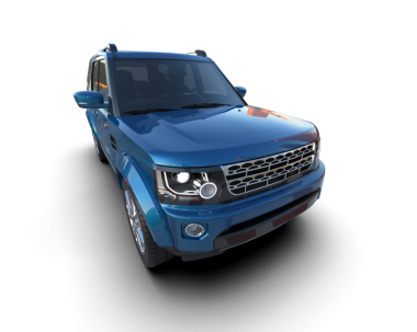 beyaz arkaplan üzerinde modern SUV